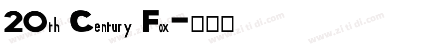 20th Century Fox字体转换